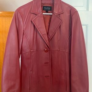 Genuine leather red jacket from Wilson leather size large